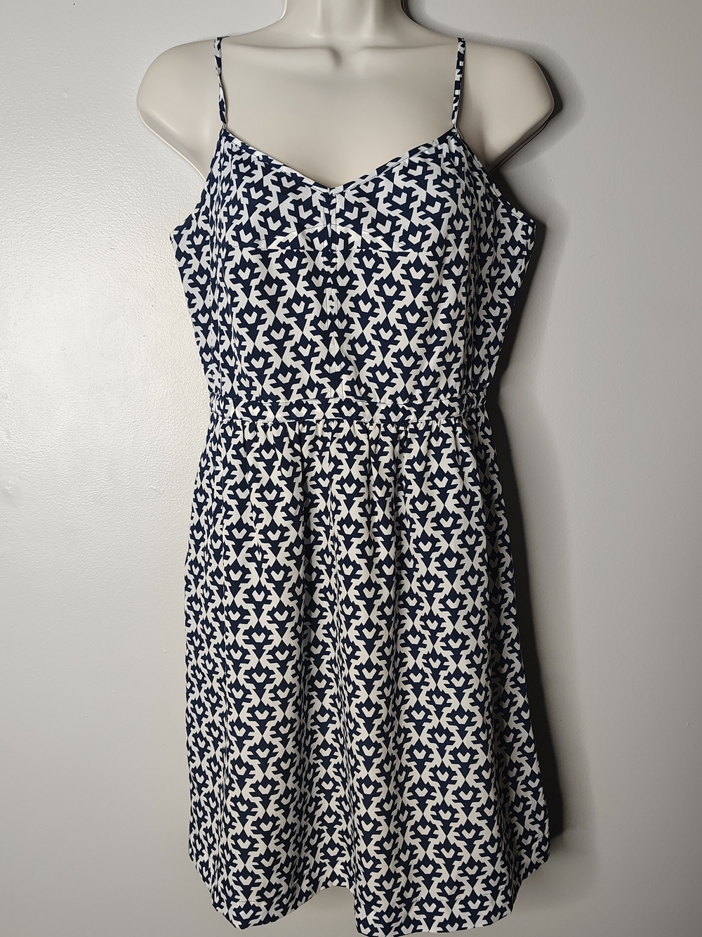 J. Crew Factory Blue Seaside Cami Spaghetti Strap Dress Women's Size 6